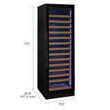 Allavino Reserva 163 Bottle Black Glass Single Zone Wine Cooler VSW16371S-1BGR Wine Coolers VSW16371S-1BGR Wine Coolers Empire