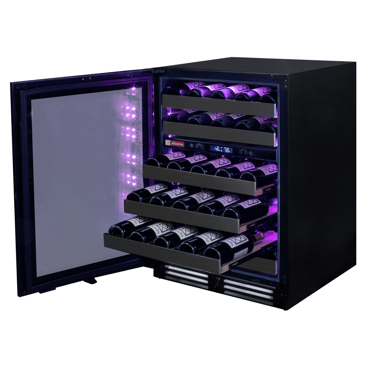 Allavino Reserva 50 Bottle Dual Zone Left Hinge Wine Refrigerator BDW5034D-2BSL Wine Coolers BDW5034D-2BSL Wine Coolers Empire