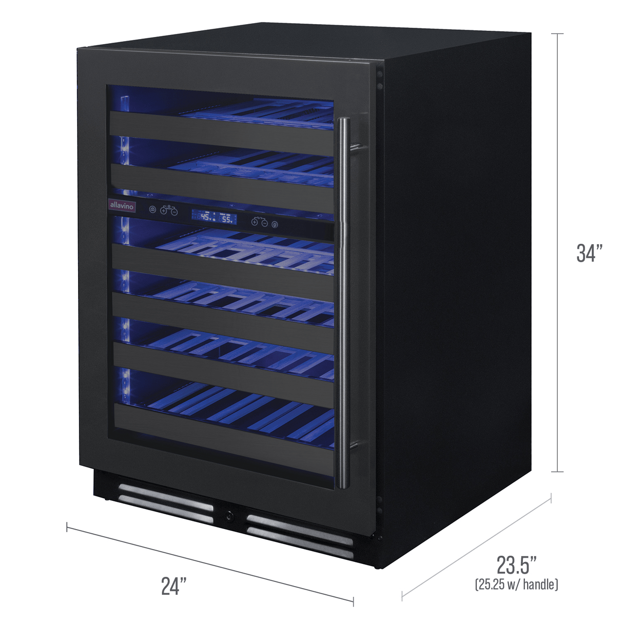 Allavino Reserva 50 Bottle Dual Zone Left Hinge Wine Refrigerator BDW5034D-2BSL Wine Coolers BDW5034D-2BSL Wine Coolers Empire