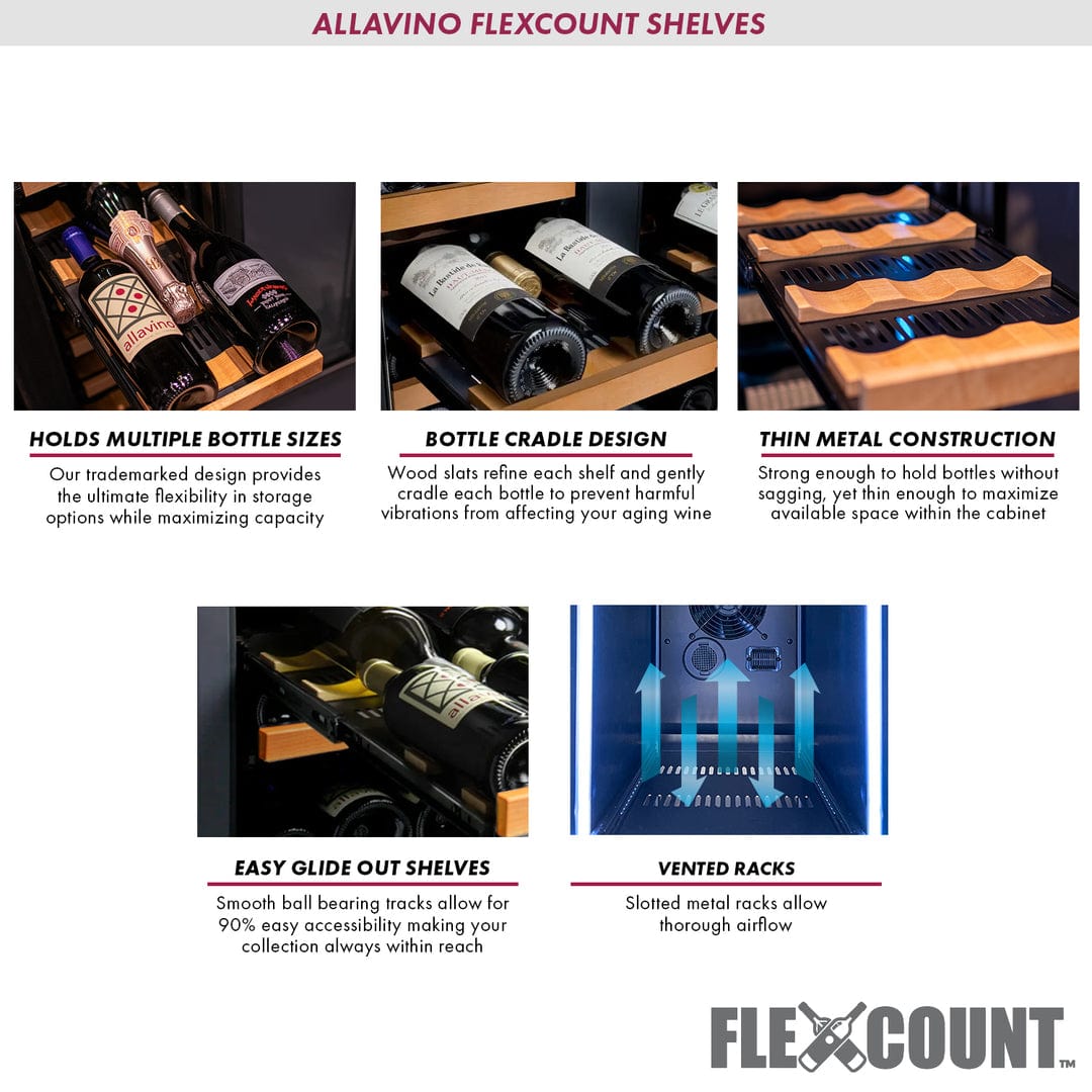 Allavino Reserva Series 36 Bottle Dual Zone Wine Refrigerator VSW3634FD-2S Wine Coolers VSW3634FD-2S Wine Coolers Empire