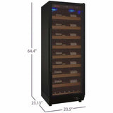 Allavino Vite 115 Bottle Black Right Hinge Wine Fridge YHWR115-1BRN Wine Coolers YHWR115-1BRN Wine Coolers Empire