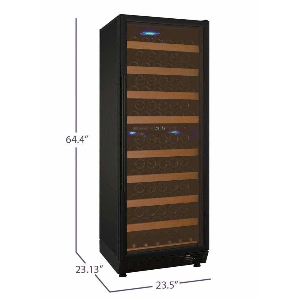 Allavino Vite II Tru-Vino 99 Bottle Dual Zone Black Right Hinge Wine Fridge YHWR99-2BR20 Wine Coolers YHWR99-2BR20 Wine Coolers Empire