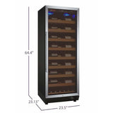 Allavino Vite II Tru-Vino 99 Bottle Stainless Steel Right Hinge Wine Fridge YHWR115-1SR20 Wine Coolers YHWR115-1SR20 Wine Coolers Empire