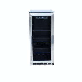 American Made Grills AMG 15" Outdoor Rated Fridge w/Glass Door SSRFR-15G Refrigerators SSRFR-15G Wine Coolers Empire