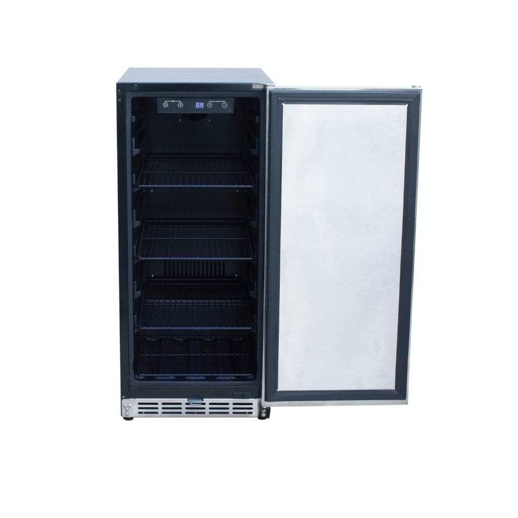 American Made Grills AMG 15" Outdoor Rated Fridge w/Glass Door SSRFR-15G Wine Coolers Empire