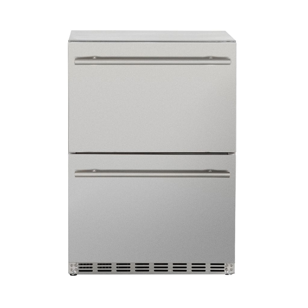 American Made Grills AMG 24" 5.3c Deluxe Outdoor Rated 2-Drawer Refrigerator SSRFR-24DR2 Wine Coolers Empire