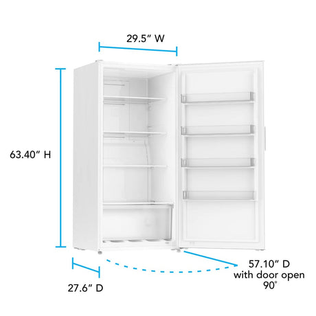Avanti 17 cu.ft Garage Ready Frost Free Convertible Upright Freezer Freezers AV170VFLJM0W Wine Coolers Empire