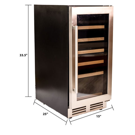 Avanti 28 Bottle DESIGNER Series Wine Cooler WCF281E3SS Wine Coolers WCF281E3SS Wine Coolers Empire