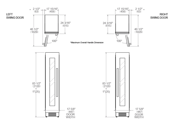 Bertazzoni 18 inch Left Door Built-in Freezer With Automatic Ice Maker REF18FCIPIXL/23 Freezers REF18FCIPIXL/23 Wine Coolers Empire