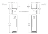 Bertazzoni 24 inch Left Door Built-in Freezer With Automatic Ice Maker REF24FCIPIXL/23 Freezers REF24FCIPIXL/23 Wine Coolers Empire