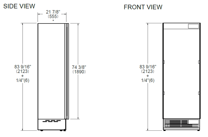 Bertazzoni 30 inch Reversible Door Built-in Refrigerator REF30RCBPNV Refrigerators REF30RCBPNV Wine Coolers Empire