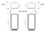 Bertazzoni 36 inch Built-in Refrigerator Column With Left Swing Door REF36RCPRL/23 Refrigerators REF36RCPRL/23 Wine Coolers Empire