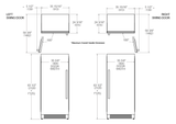 Bertazzoni 36 inch Left Door Stainless Steel Built-in Refrigerator REF36RCPIXL/23 Refrigerators REF36RCPIXL/23 Wine Coolers Empire