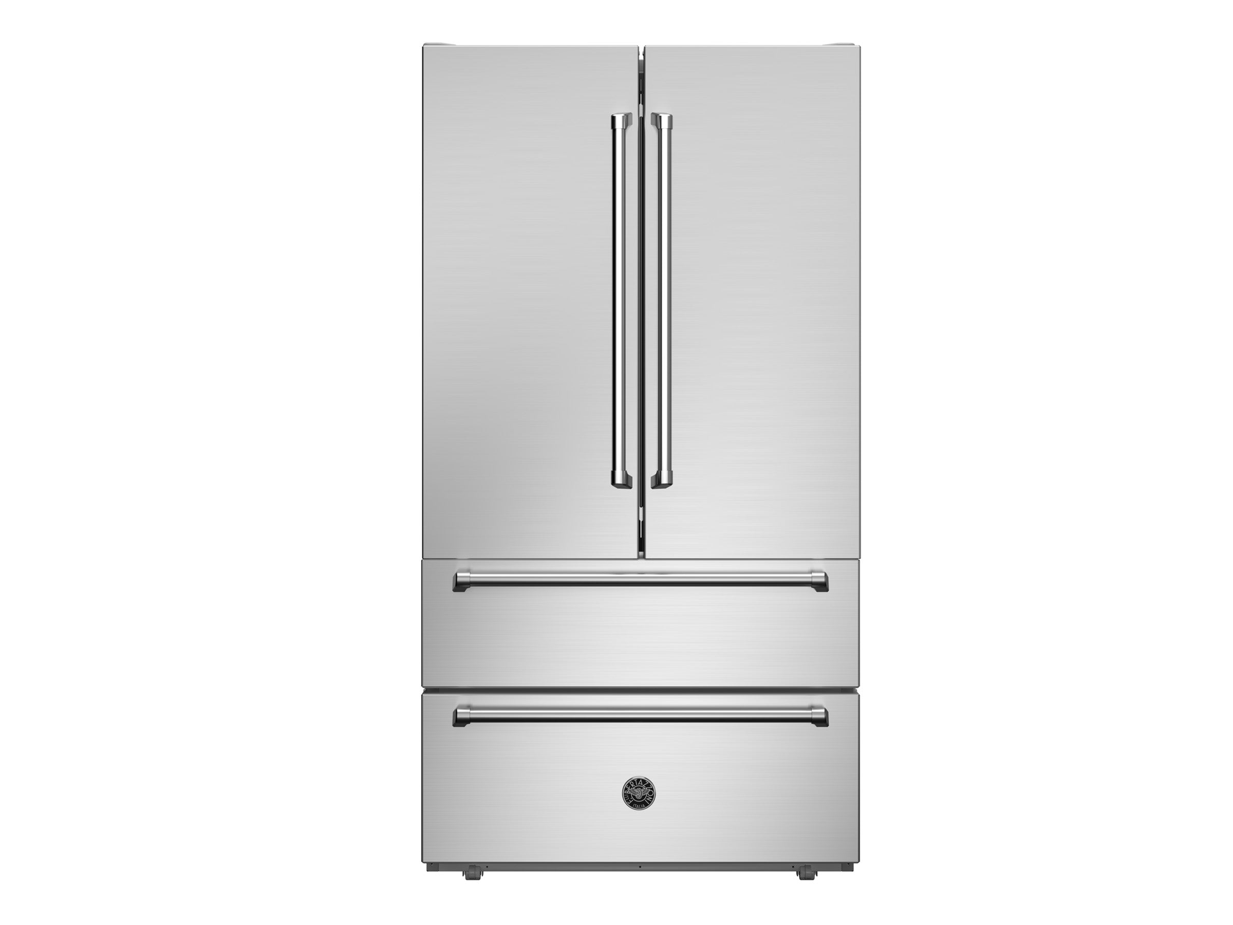 Bertazzoni 36 inch Stainless Steel Freestanding French Door Refrigerator REF36FDFIXNV Refrigerators REF36FDFIXNV Wine Coolers Empire