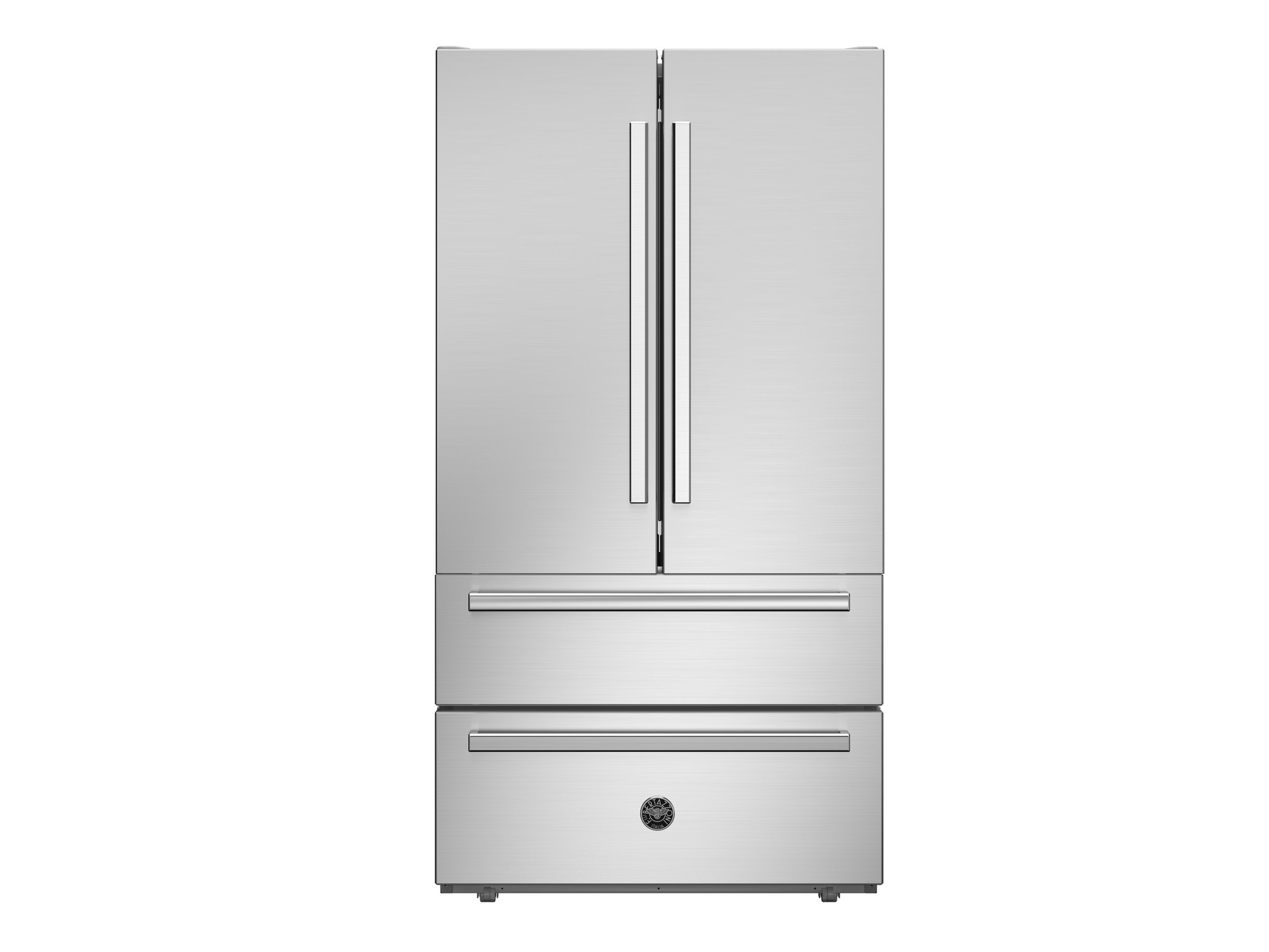 Bertazzoni 36 inch Stainless Steel Freestanding French Door Refrigerator REF36FDFIXNV Refrigerators REF36FDFIXNV Wine Coolers Empire