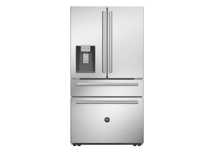 Bertazzoni 36 inch Stainless Steel Freestanding French Door Refrigerator REF36FDFZXNT Refrigerators REF36FDFZXNT Wine Coolers Empire