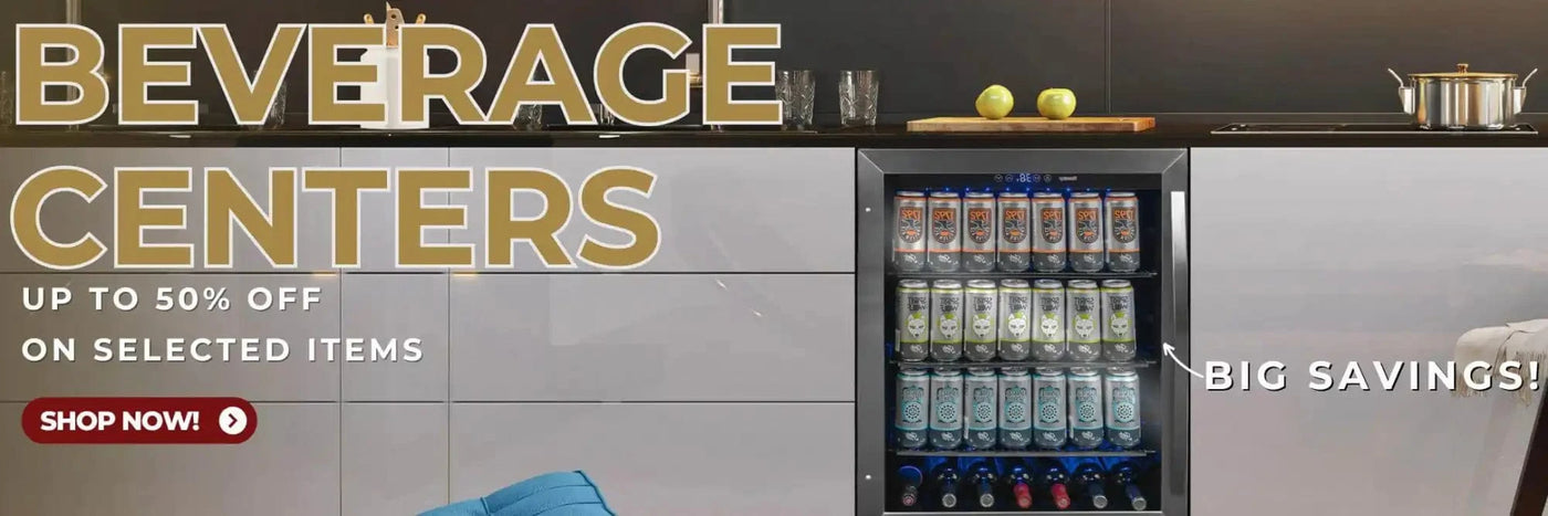 Beverage center advertisement.
