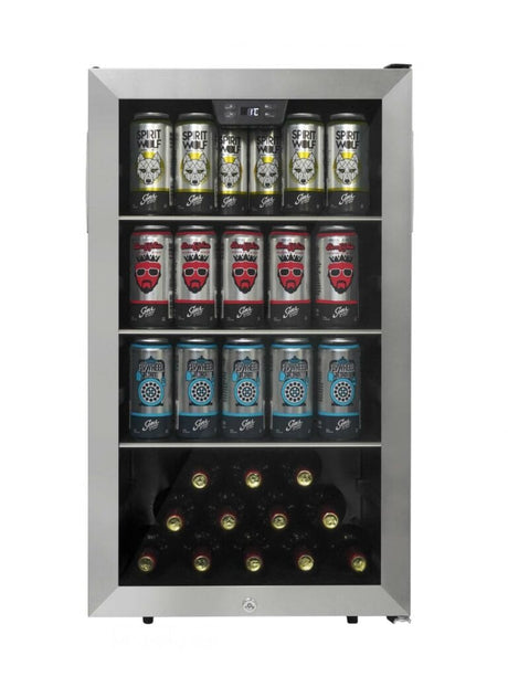Danby 115 Can Stainless Steel Freestanding Wine Fridge Beverage Centers DBC045L1SS Wine Coolers Empire