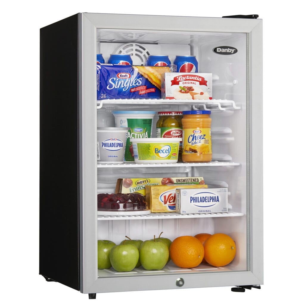 Danby 2.6 cu.ft Compact Glass Door Refrigerator DAG026A2BDB Refrigerators DAG026A2BDB Wine Coolers Empire