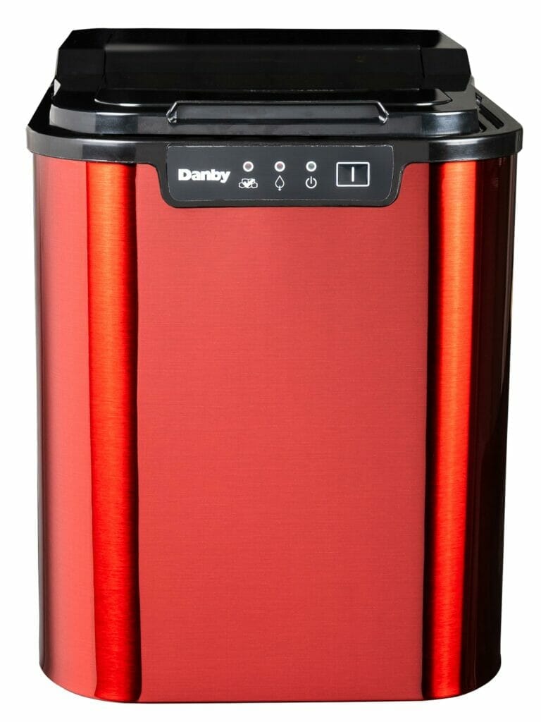 Danby 25 lbs. Countertop Ice Maker in Red Finish DIM2500RDB Ice Makers DIM2500RDB Wine Coolers Empire