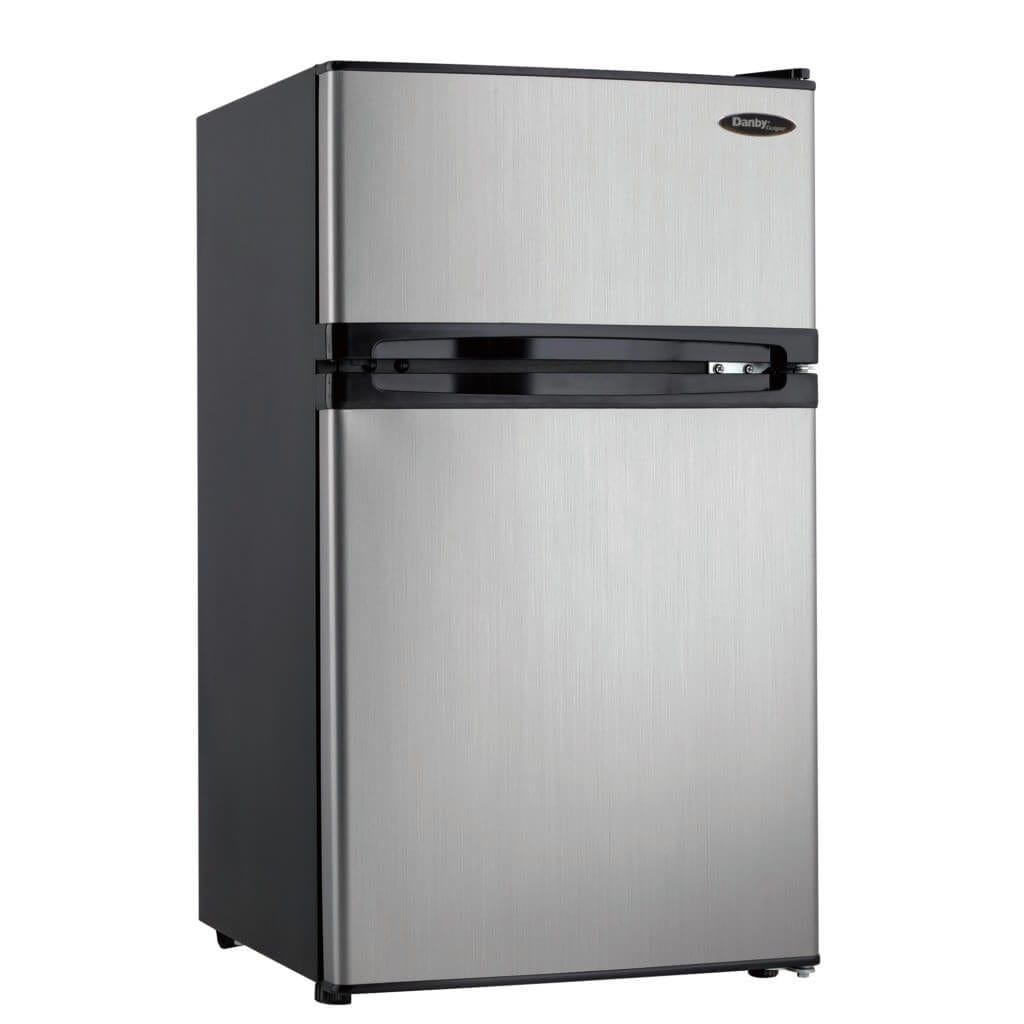 Danby 3.1 cu.ft 2 Door Stainless Steel Compact Refrigerator Refrigerators DCR031B1BSLDD Wine Coolers Empire