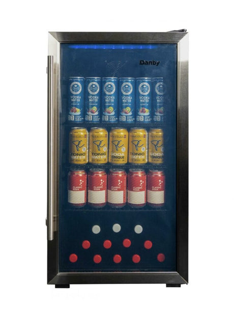 Danby 3.1 cu. ft. Free-Standing Stainless Steel Beverage Center Beverage Centers DBC117A2BSSDD-6 Wine Coolers Empire