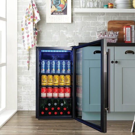 Danby 3.1 cu. ft. Free-Standing Stainless Steel Beverage Center Beverage Centers DBC117A2BSSDD-6 Wine Coolers Empire