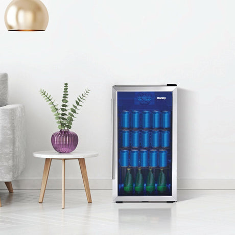 Danby 3.1 cu. ft. Free-Standing Stainless Steel Beverage Center Beverage Centers DBC117A2BSSDD-6 Wine Coolers Empire