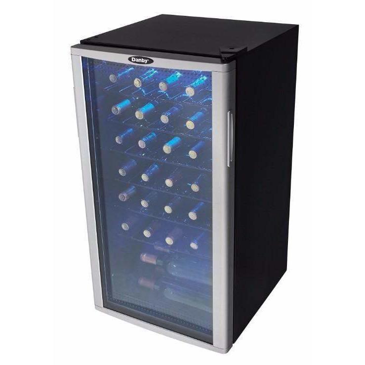 Danby 36 Bottle Stainless Steel Freestanding Wine Coolers Wine Coolers DWC350BLP Wine Coolers Empire