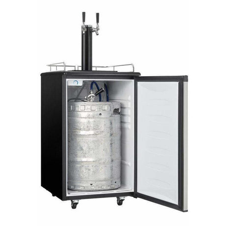 Danby 5.4 Cu. ft. Stainless Steel Dual-Tap Kegerator Kegerators DKC054A1BSL2DB Wine Coolers Empire