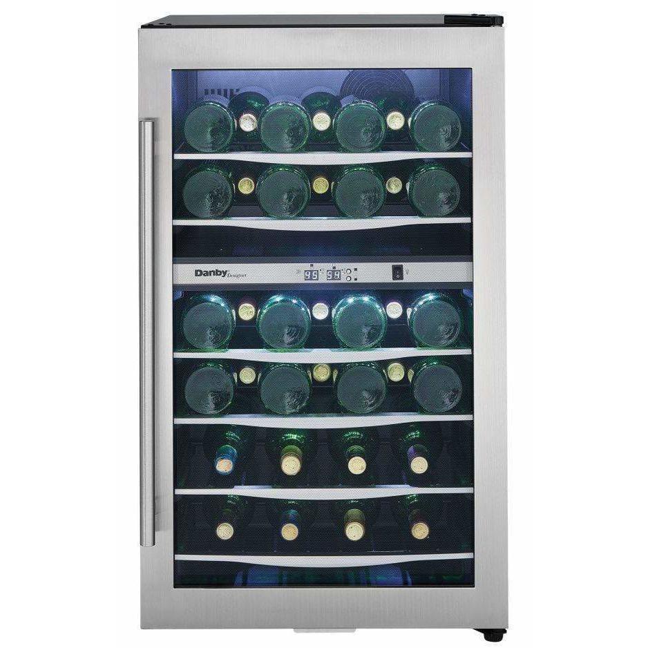 Danby Designer 38 Bottle Stainless Steel Freestanding Wine Cooler Wine Coolers DWC040A3BSSDD Wine Coolers Empire