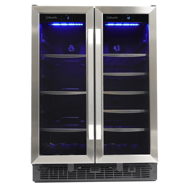 Danby Silhouette Emmental 24" French Door Wine & Beverage Fridge SBC051D1BSS Wine/Beverage Coolers Combo SBC051D1BSS Wine Coolers Empire