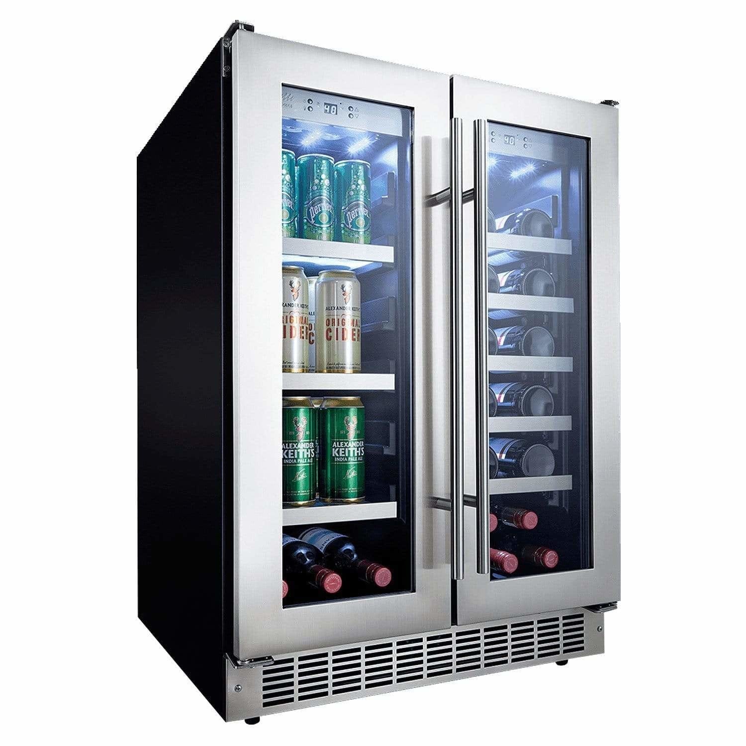 Danby Silhouette Professional Lorraine 24" French Door Beverage Fridge DBC047D3BSSPR Beverage Centers DBC047D3BSSPR Wine Coolers Empire