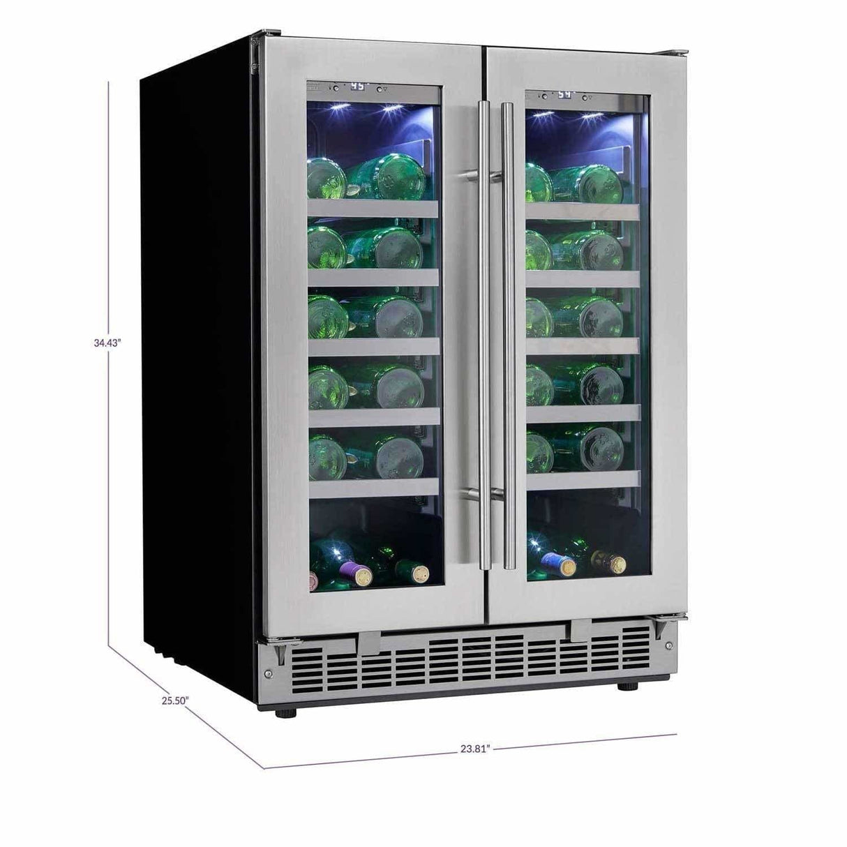Danby Silhouette Professional Napa 42 Bottle Two Door Built-In Wine Fridge DWC047D1BSSPR Wine Coolers DWC047D1BSSPR Wine Coolers Empire