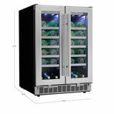 Danby Silhouette Professional Napa 42 Bottle Two Door Built-In Wine Fridge DWC047D1BSSPR Wine Coolers DWC047D1BSSPR Wine Coolers Empire