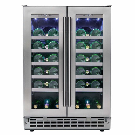 Danby Silhouette Professional Napa 42 Bottle Two Door Built-In Wine Fridge DWC047D1BSSPR Wine Coolers DWC047D1BSSPR Wine Coolers Empire