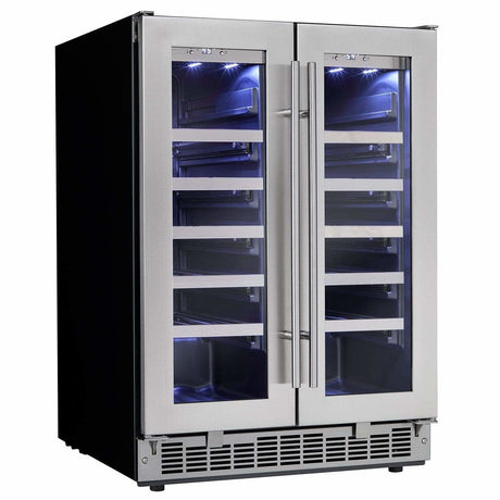 Danby Silhouette Professional Napa 42 Bottle Two Door Built-In Wine Fridge DWC047D1BSSPR Wine Coolers DWC047D1BSSPR Wine Coolers Empire
