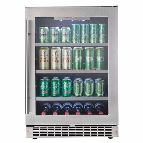 Danby Silhouette Professional Saxony 24” Single Zone Beverage Fridge DBC056D4BSSPR Beverage Centers DBC056D4BSSPR Wine Coolers Empire