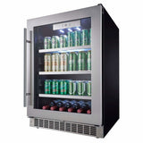 Danby Silhouette Professional Saxony 24” Single Zone Beverage Fridge DBC056D4BSSPR Beverage Centers DBC056D4BSSPR Wine Coolers Empire