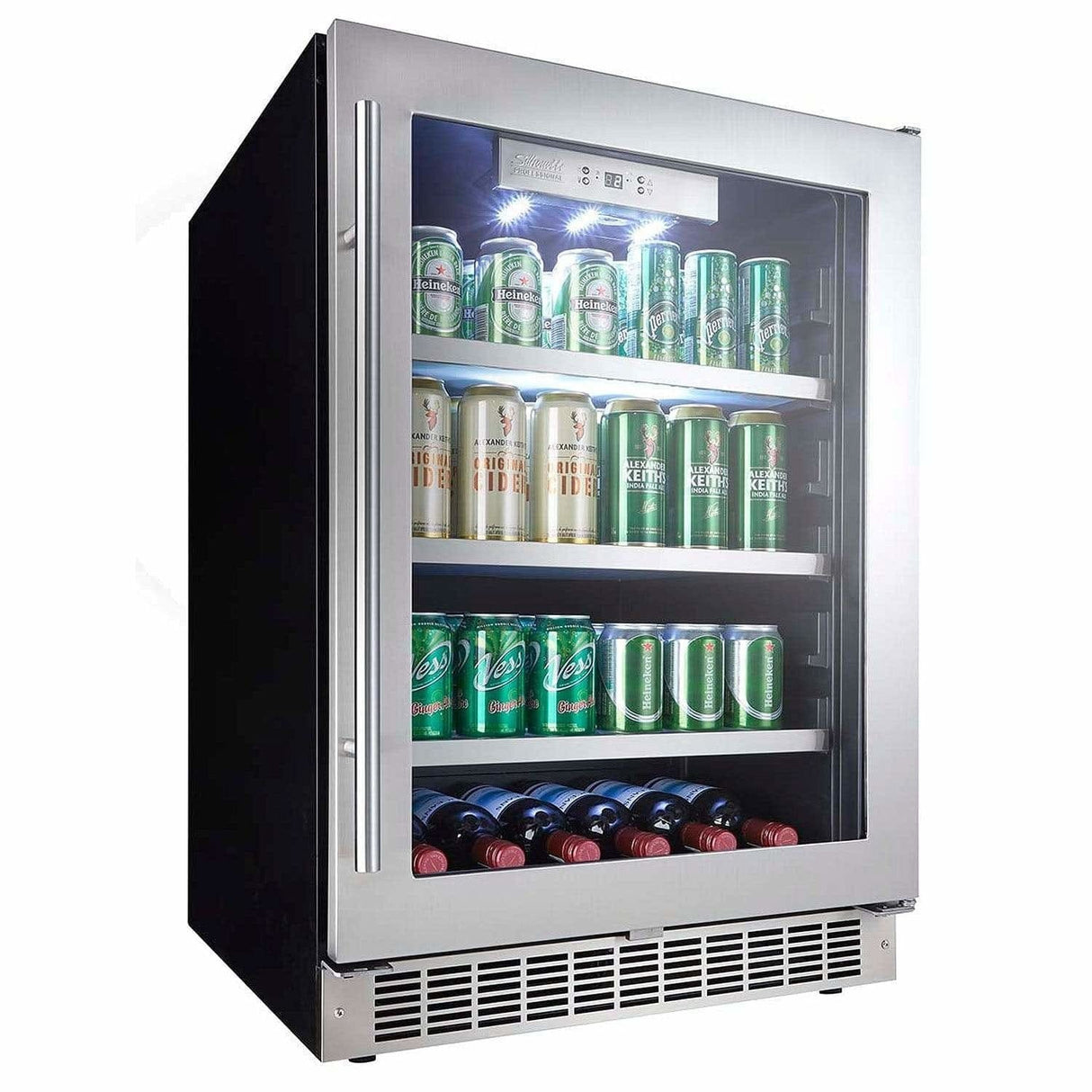 Danby Silhouette Professional Saxony 24” Single Zone Beverage Fridge DBC056D4BSSPR Beverage Centers DBC056D4BSSPR Wine Coolers Empire