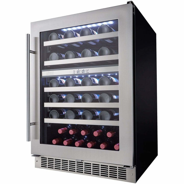 Danby Silhouette Professional Sonoma 51 Bottle 24” Dual Zone Wine Fridge DWC053D1BSSPR Wine Coolers DWC053D1BSSPR Wine Coolers Empire