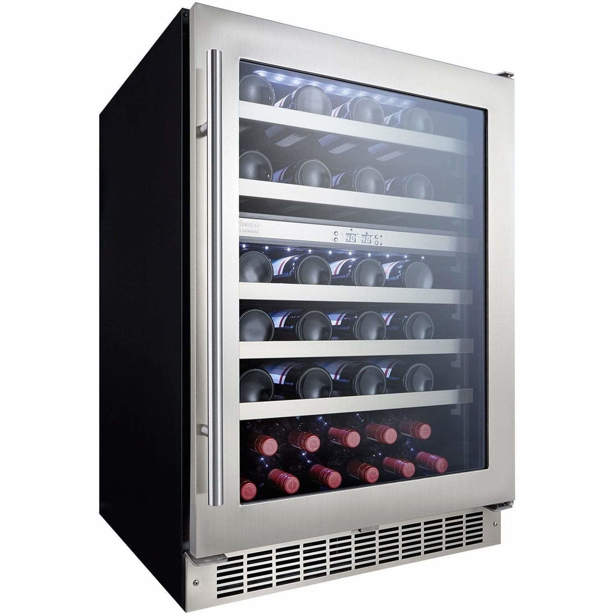 Danby Silhouette Professional Sonoma 51 Bottle 24” Dual Zone Wine Fridge DWC053D1BSSPR Wine Coolers DWC053D1BSSPR Wine Coolers Empire