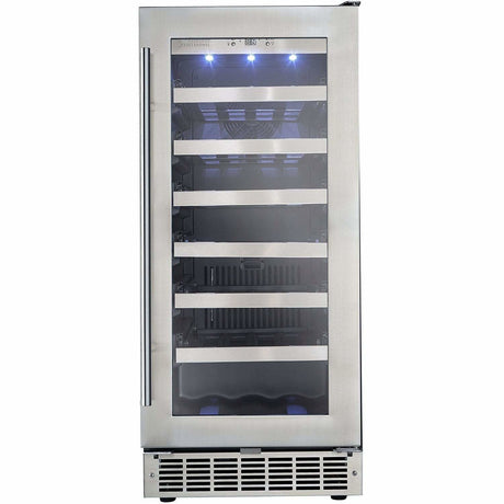 Danby Silhouette Professional Tuscany 15" 28-Bottle Stainless Steel Built-In Wine Fridge DWC031D1BSSPR Wine Coolers DWC031D1BSSPR Wine Coolers Empire