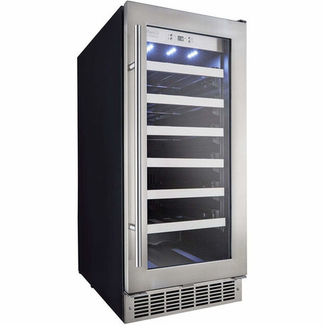 Danby Silhouette Professional Tuscany 15" 28-Bottle Stainless Steel Built-In Wine Fridge DWC031D1BSSPR Wine Coolers DWC031D1BSSPR Wine Coolers Empire