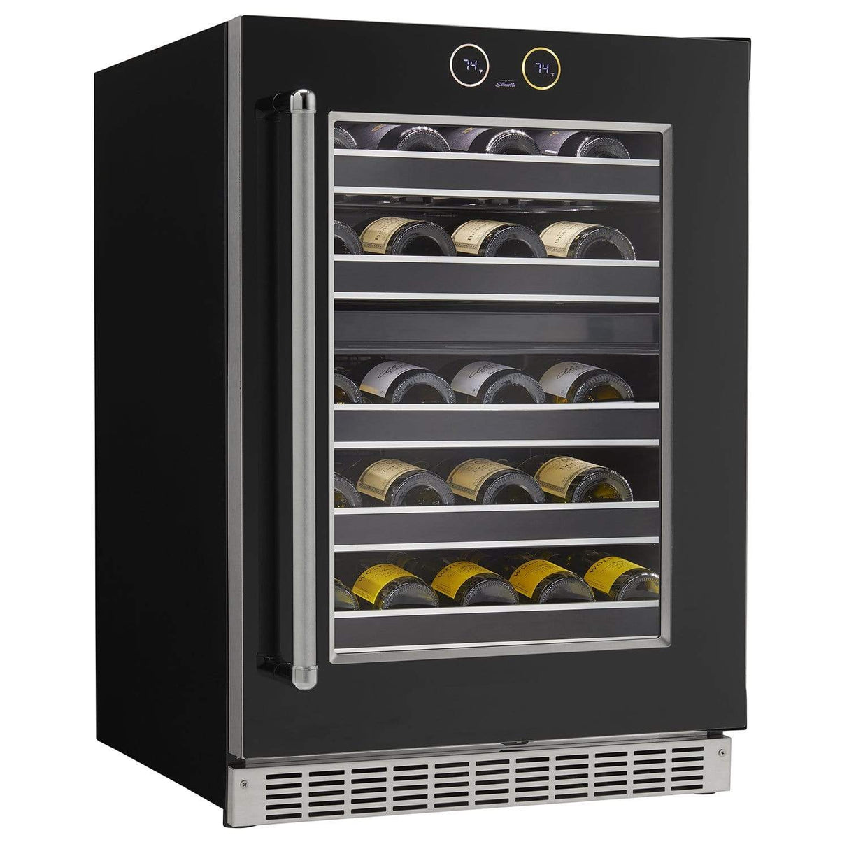 Danby Silhouette Reserve 24" 5.0 Cu. Ft.with Self Closing Door and Invisi-Touch Display, Right Hinge Wine Cooler SRVBC050R Wine Coolers SRVBC050R Wine Coolers Empire