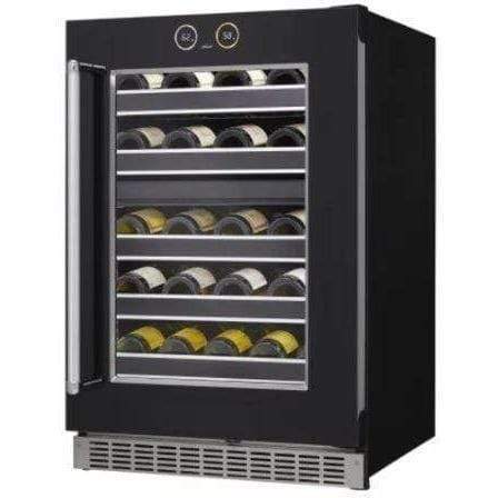 Danby Silhouette Reserve 24 Inch, 37 Bottle Capacity Dual Zone Wine Fridge, Left Swing SRVWC050L Wine Coolers SRVWC050L Wine Coolers Empire