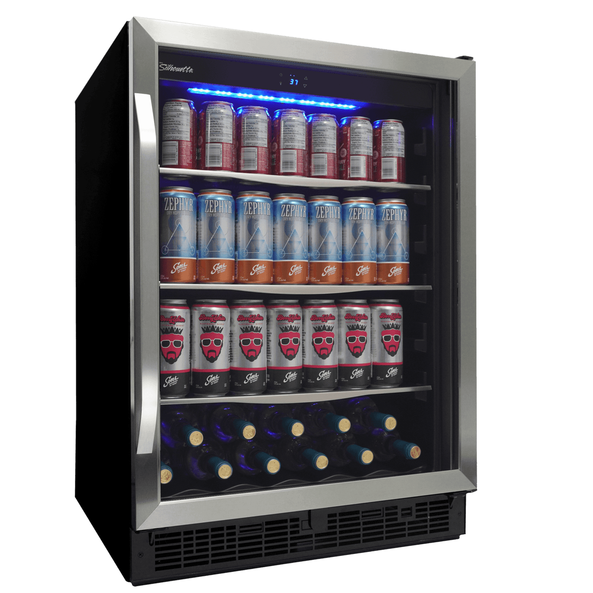 Danby Silhouette Riccotta 24" Single Zone Wine & Beverage Fridge SBC057D1BSS Wine/Beverage Coolers Combo SBC057D1BSS Wine Coolers Empire