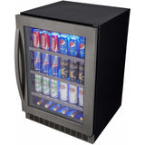 Danby Silhouette Select Prague 24" Single Zone Built-In Black Stainless Steel Beverage Fridge SSBC056D2B-S Beverage Centers SSBC056D2B-S Wine Coolers Empire