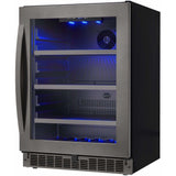 Danby Silhouette Select Prague 24" Single Zone Built-In Black Stainless Steel Beverage Fridge SSBC056D2B-S Beverage Centers SSBC056D2B-S Wine Coolers Empire