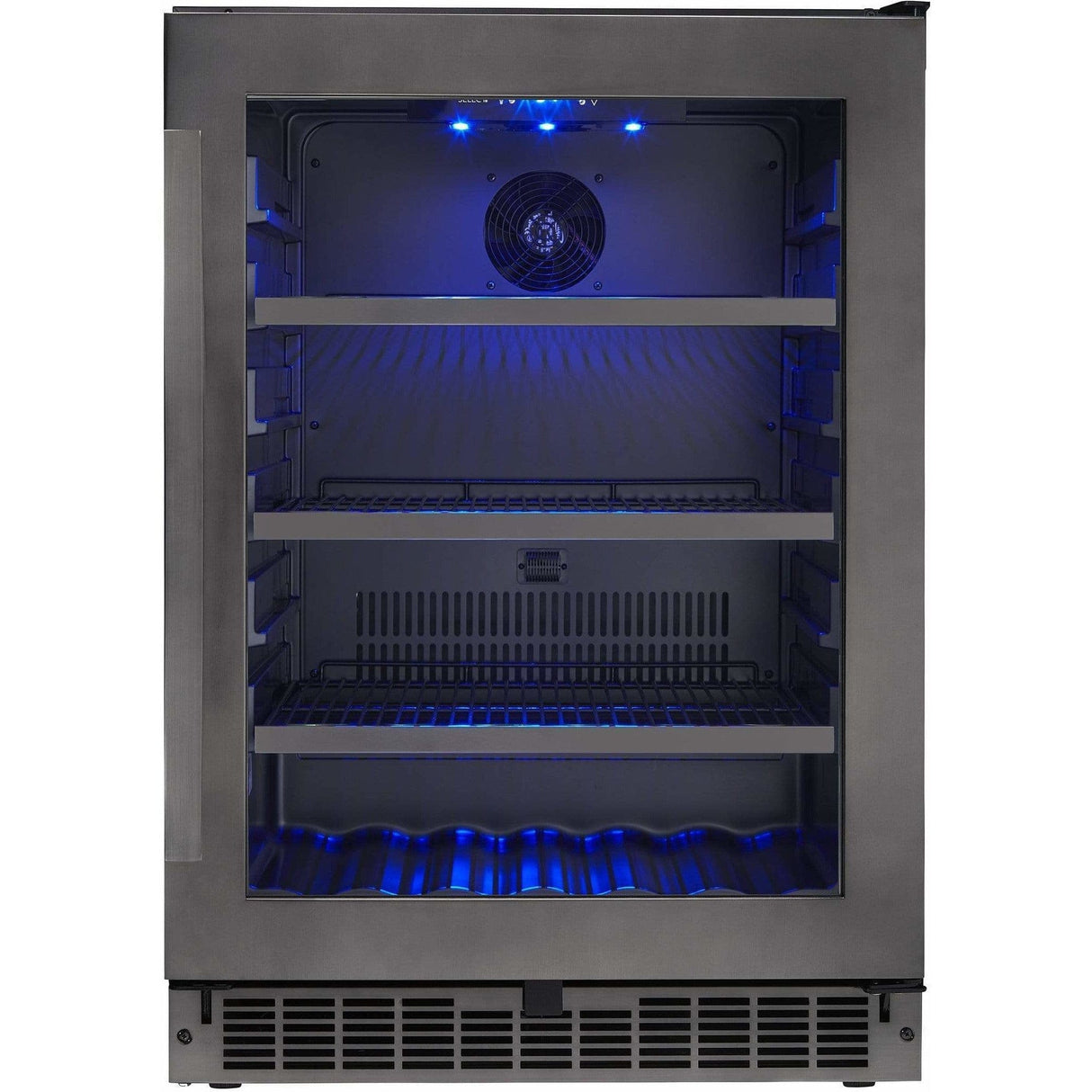 Danby Silhouette Select Prague 24" Single Zone Built-In Black Stainless Steel Beverage Fridge SSBC056D2B-S Beverage Centers SSBC056D2B-S Wine Coolers Empire